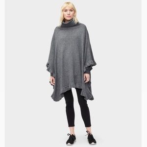 UGG jacey poncho, charcoal heather, one size, NWT